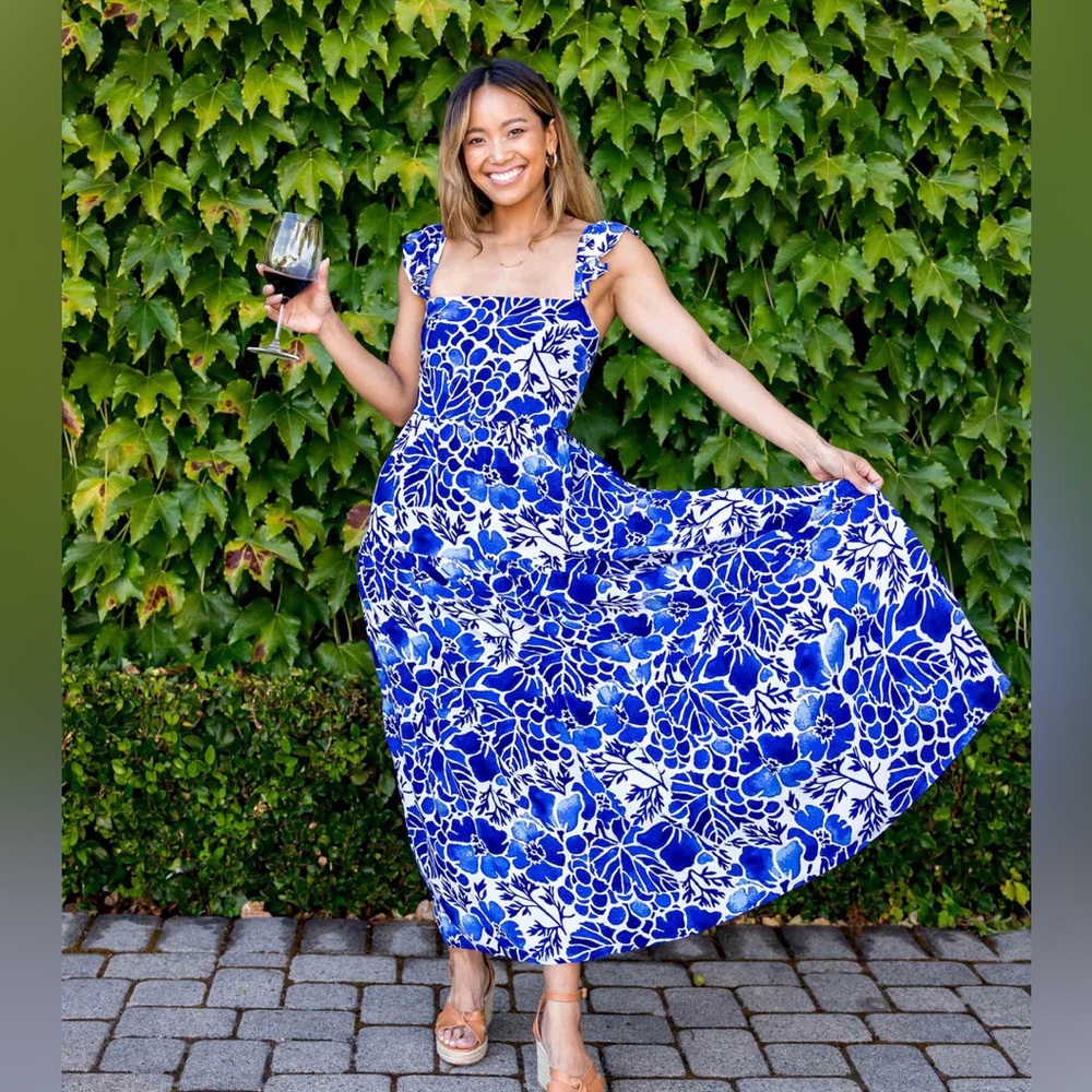Kenny Flowers “The Napa” Resort Dress with Ruffle Straps - new, never worn